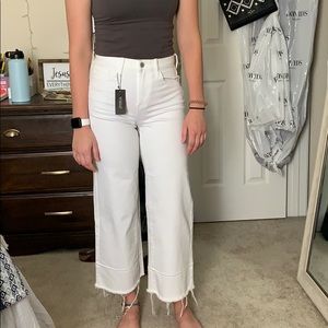 Banana Republic high rise wide leg crop